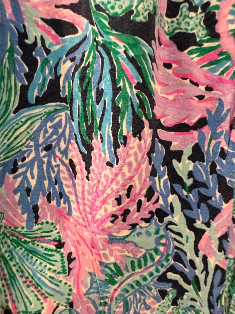 Lilly Pulitzer Coral Reef Pajama Set Pink, Green & Blue - Picture 6 of 16
